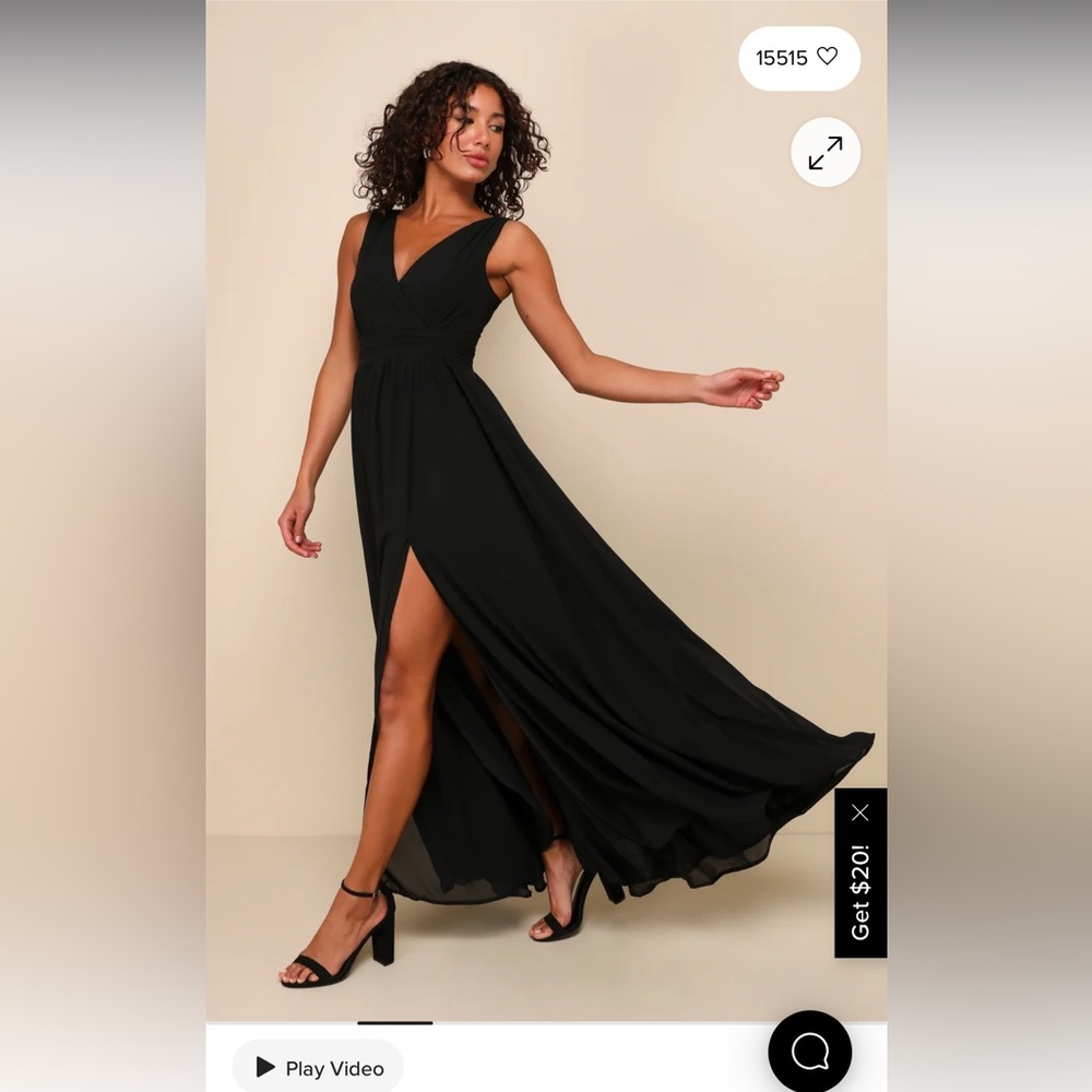 Lulu's Black Sleeveless Maxi Dress New with tags
